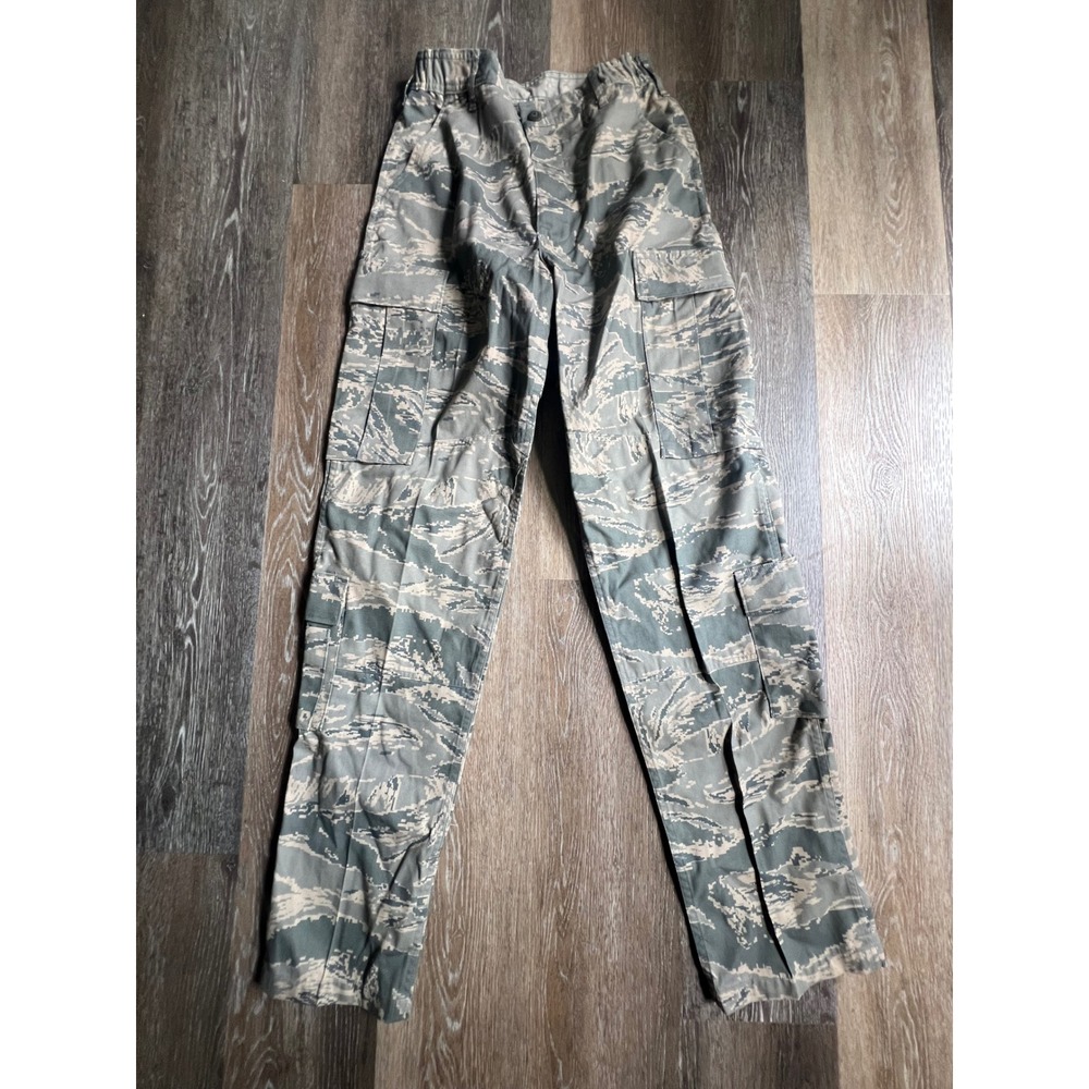 Military Cargo Pants Mens‎ 30L Gray Digital Tiger Stripe Camo Tactical Utility